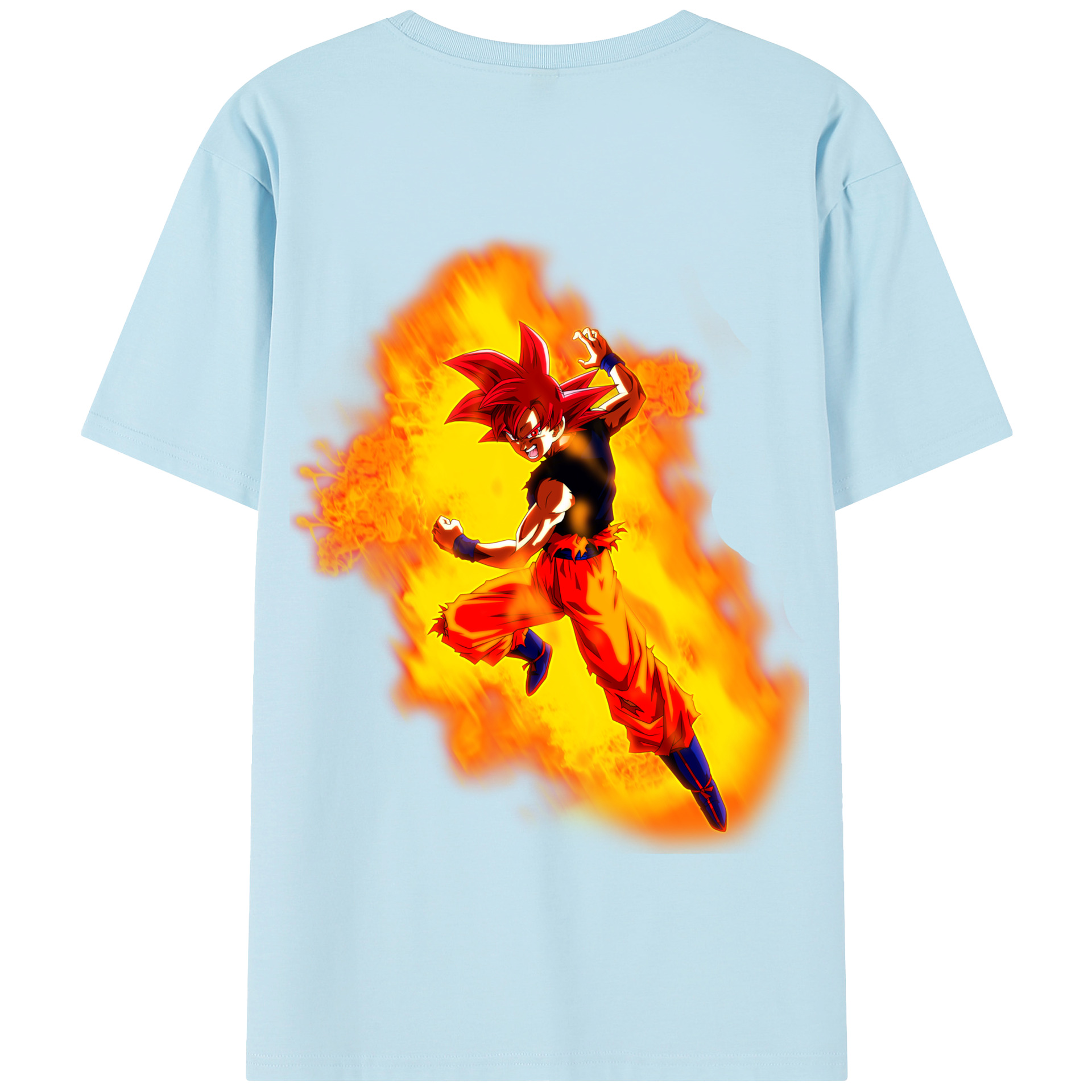 （画像用） ドラゴンボール 孫悟空（そん ごくう）Son Goku カカロット DRAGON BALL Kakarotto 綿100％半袖Tシャツ（背面プリント）